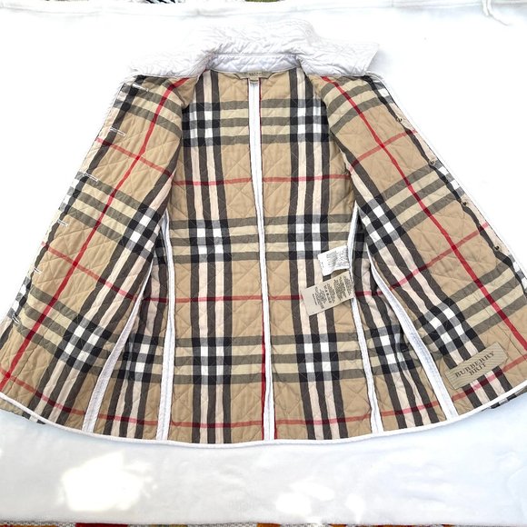 Auc BURBERRY LONDON  white nova check quilted jacket S - Picture 6 of 14
